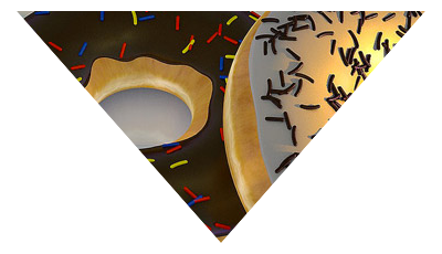 photographie montage triangle donuts